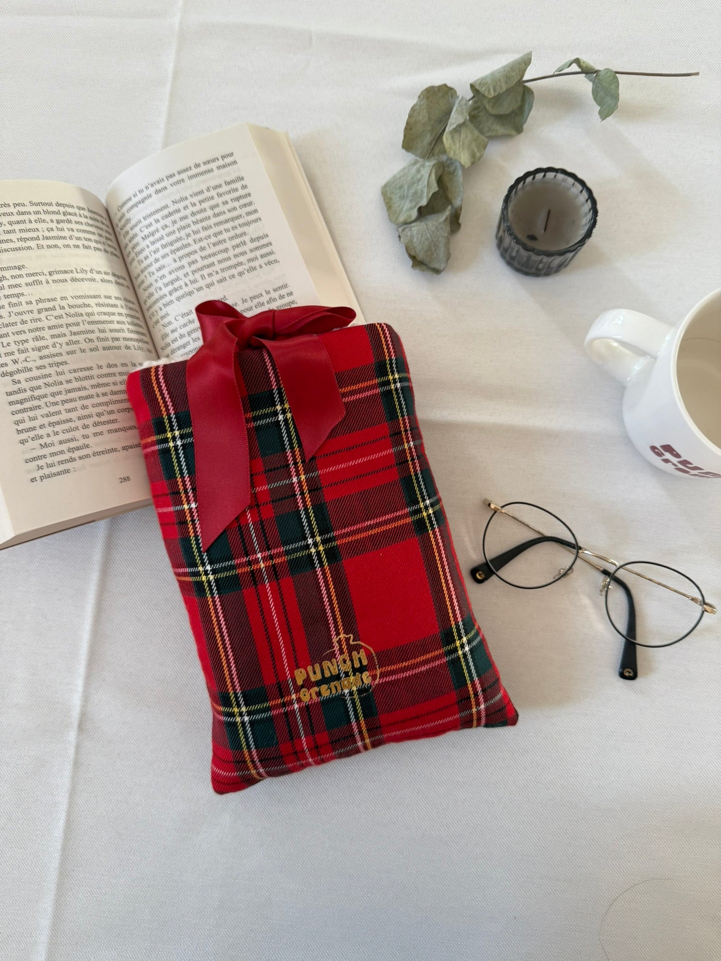 Pochette à livre - TARTAN Rouge