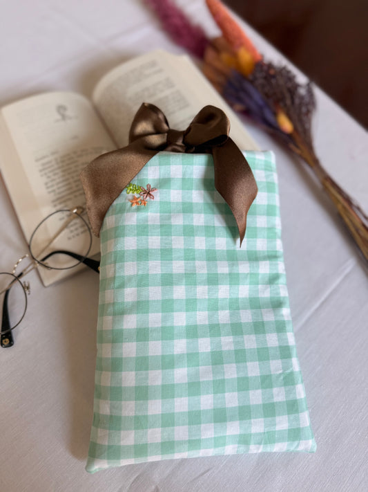 Pochette à livre - Vichy Menthe