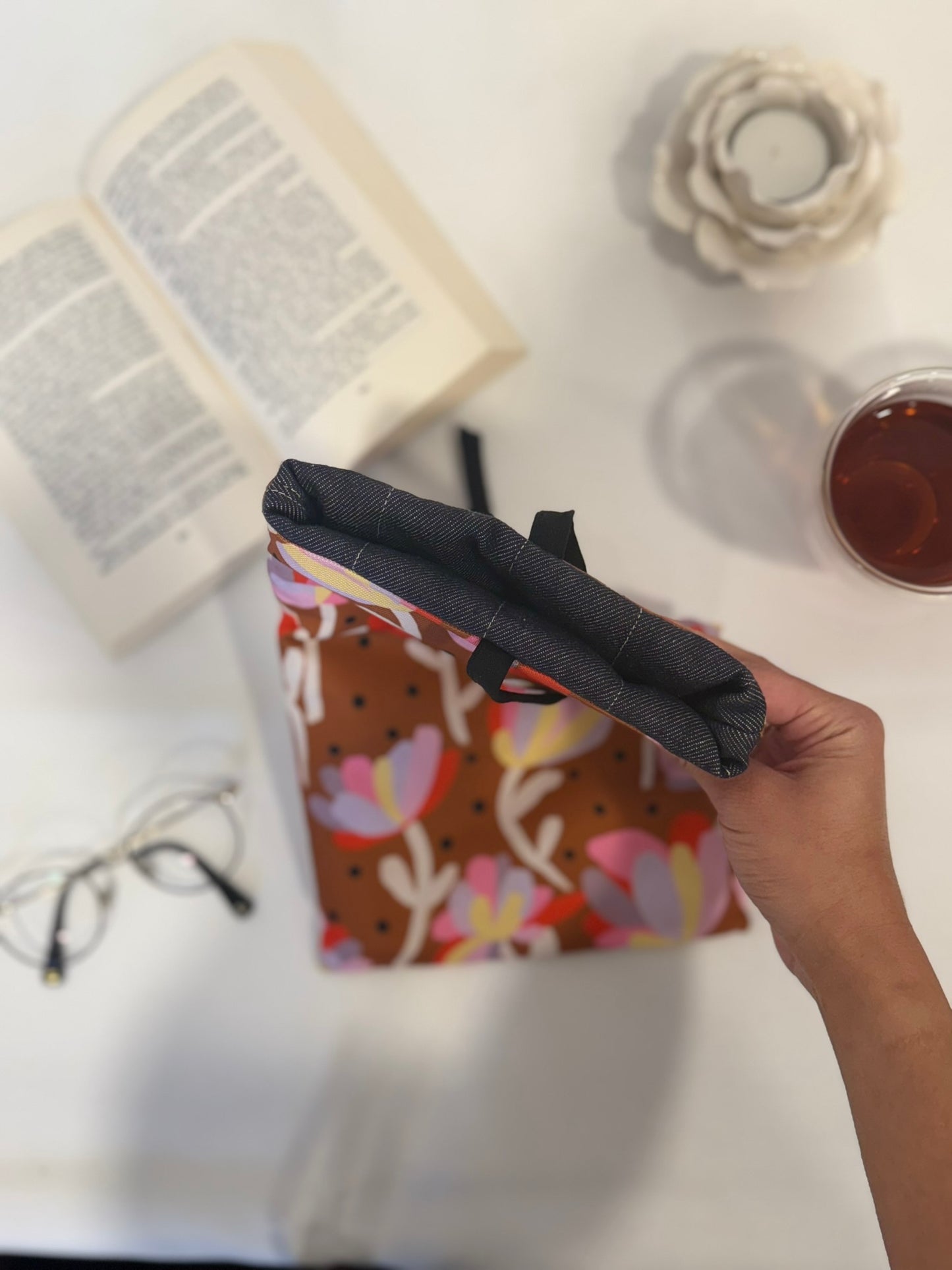 Pochette à livre - Flower & Dots