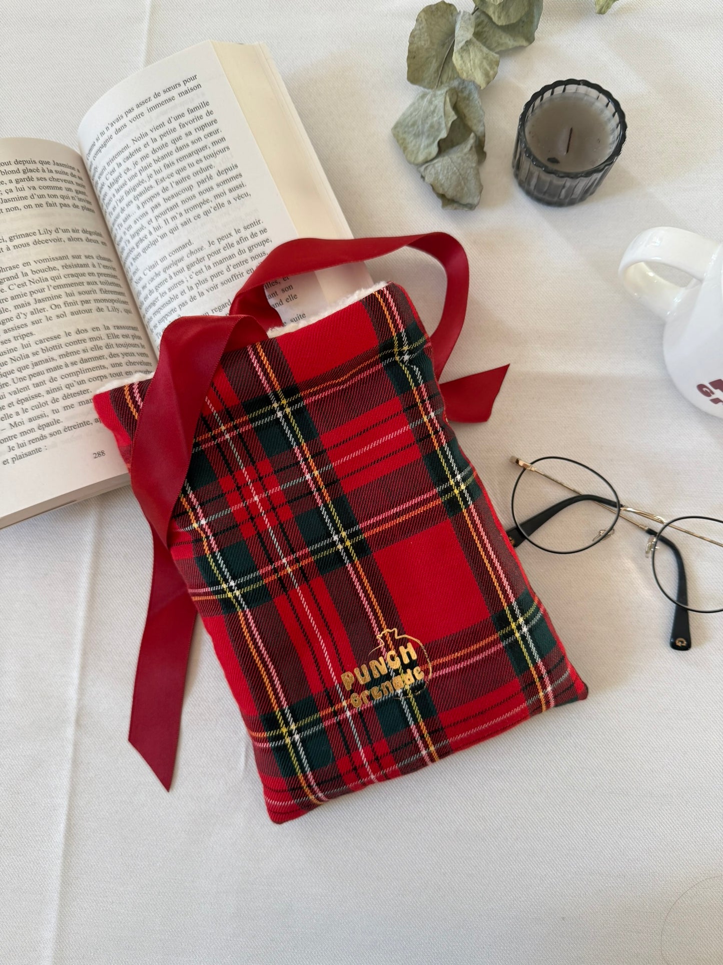 Pochette à livre - TARTAN Rouge